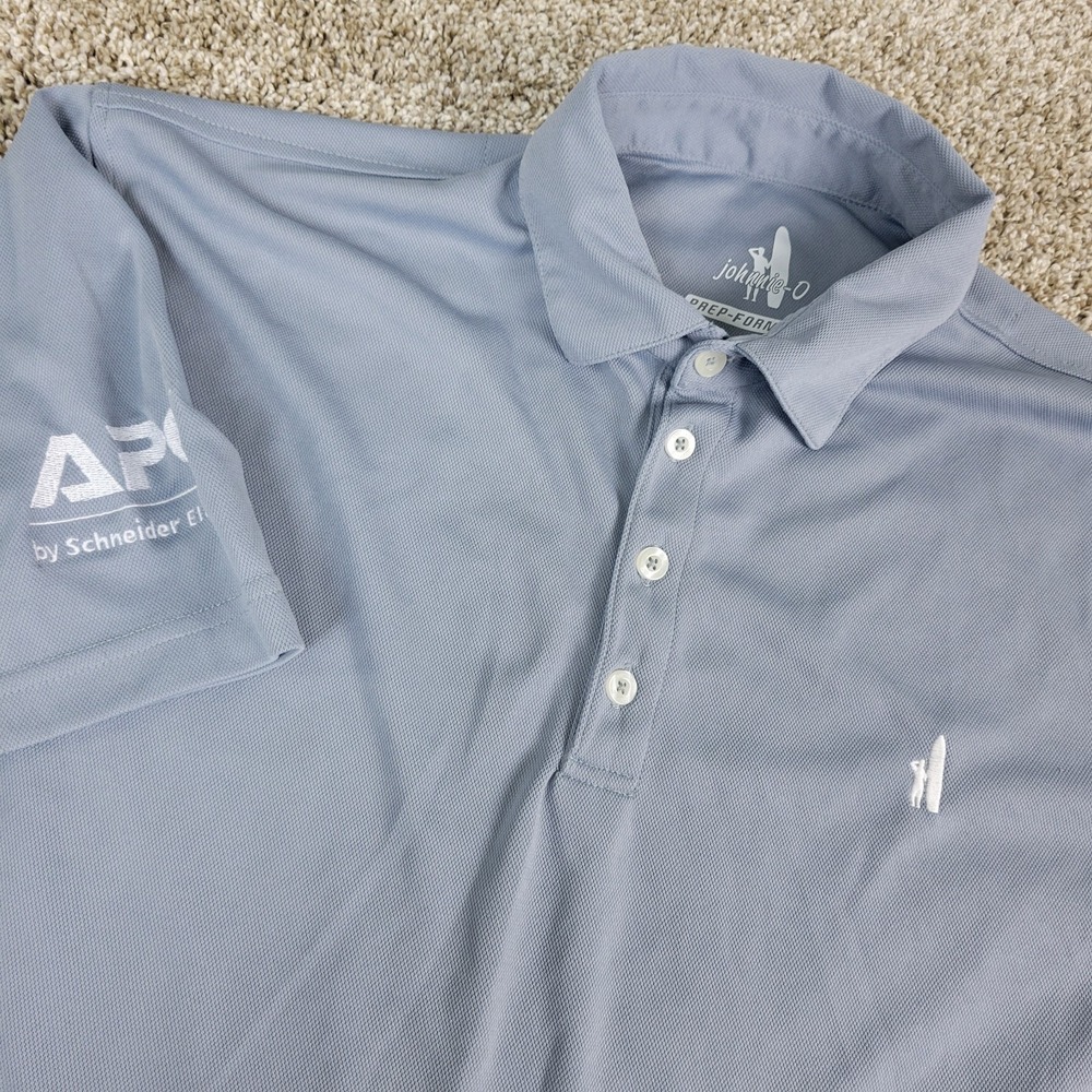 Johnnie O Prepformance Mens Medium Solid Gray Performance Stretch Polo SS